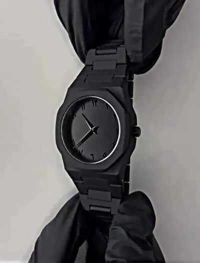 Premium Matte Black Watch - Elegant Arabic Dial