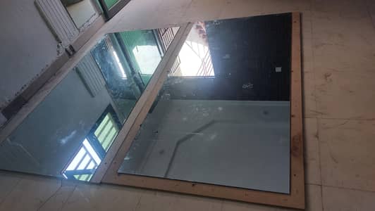two Big size saloon mirror attach with sheet