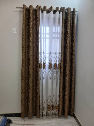 Velvet & Net Bedroom Curtains for Sale