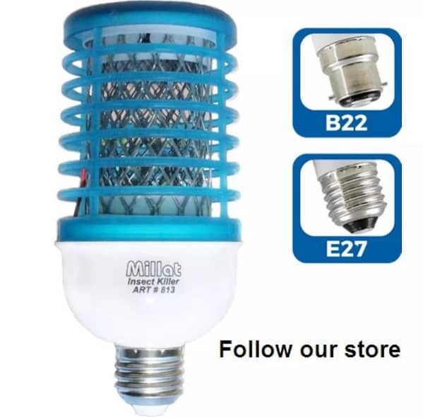 Original AND Best Quality I Anmol Light insect Killer Bulb Attracts- Mosquito with Blue LED Light Bulb OR Anti Mosquito Light Killer Device I Electric mosquito killer Lamp AND Isect killer Bulb