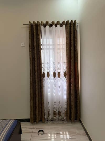 Velvet & Net Bedroom Curtains for Sale