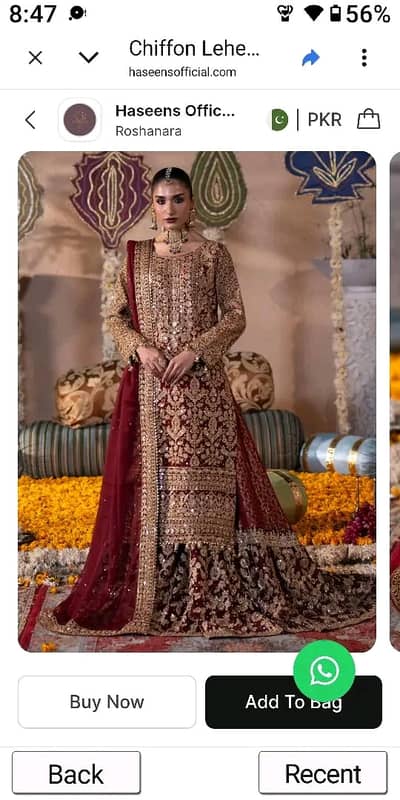 Haseen brand ka bridal dress