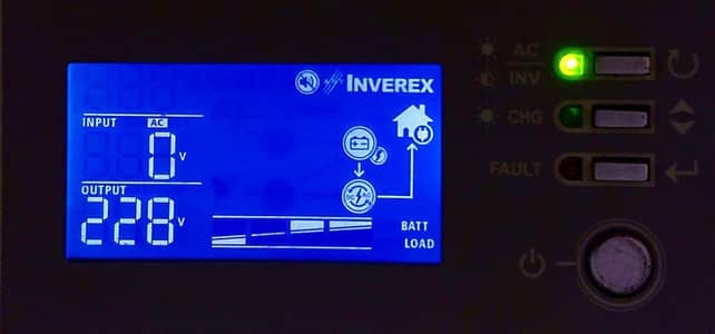 inverex arox 1.2kw Hybrid soler inverter ups 12volt no fault