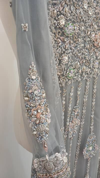 Bridal Luxury Heavy Walima Embellished Maxi with Dupatta size Medium