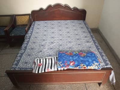 bed pure wood with mattress