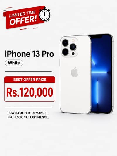 iPhone 13 Pro 256GB Factory Unlock White Color 94% Battery 10/10