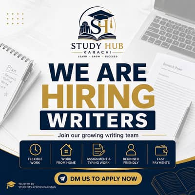 ASSIGNMENT OR HANDWRITTEN WRITERS REQUIRED