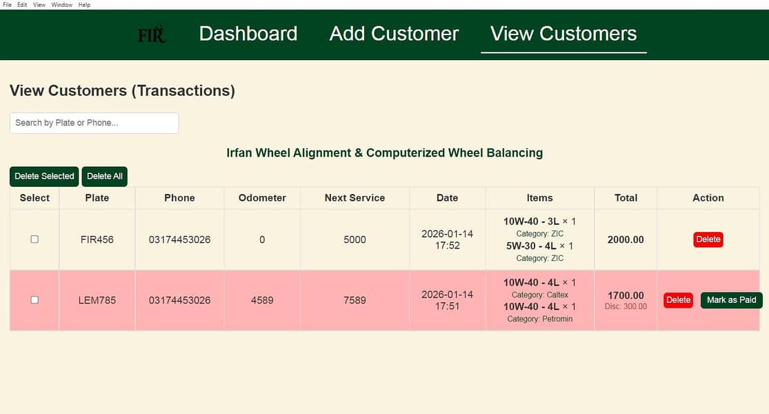 POS - Software for Auto Workshop 4