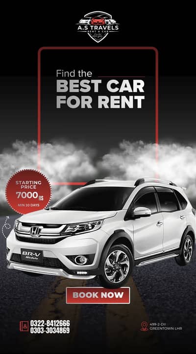 A. S Travels Rent a Car | BR-V | Civic | City |Yaris | Wagon R | Alto