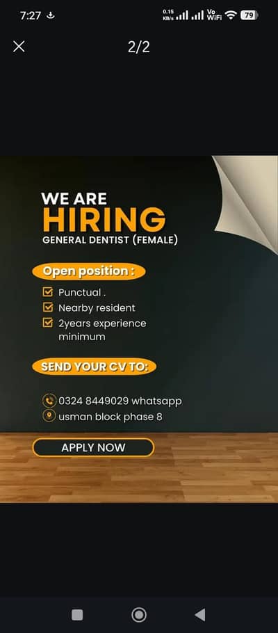 Bds Doc required in a dentist clinic