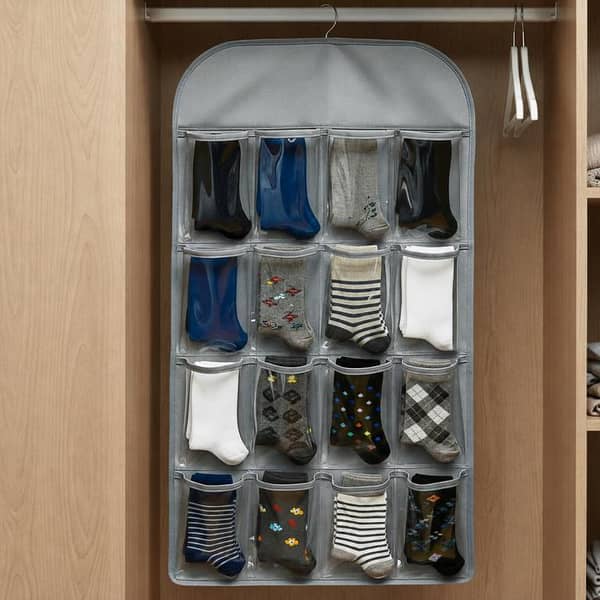 16 Pockets Wardrobe Hanging Organizer Bag / Hanger Closet Storage
