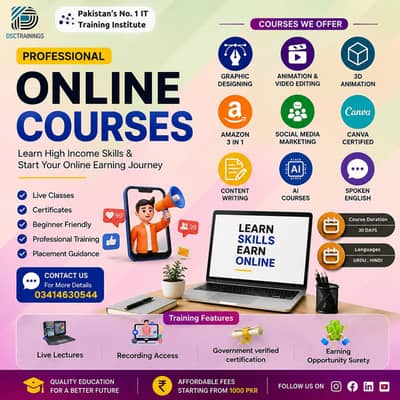 Graphic designing & Video Editing Courses