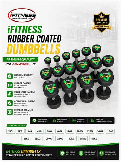 Dumbbells, Plates, Rods, Available Domestic & Commercial