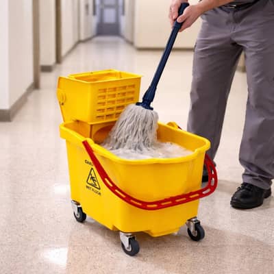 35L DOUBLE BUCKET WRINGER TROLLEY