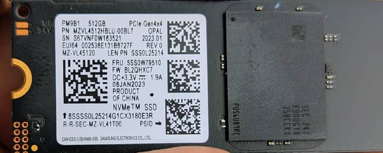 512 GB Samsung Nvme PCIe Gen4