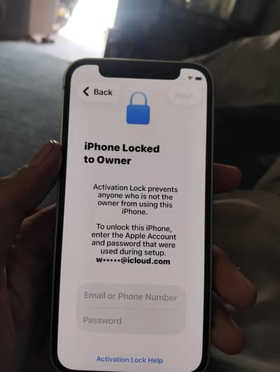 iPhone 12 mini  iCloud stuck issue