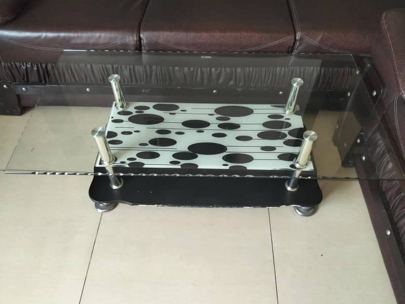 Solid wood sofa set with table 3