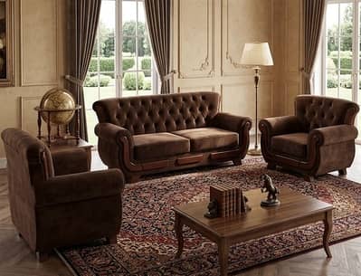 6 Seater Sofa Set - Solid Frame - Cheapest in Gujrat