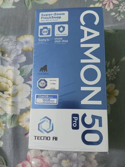 Tecno Camon 50 pro Brand New just box Open
