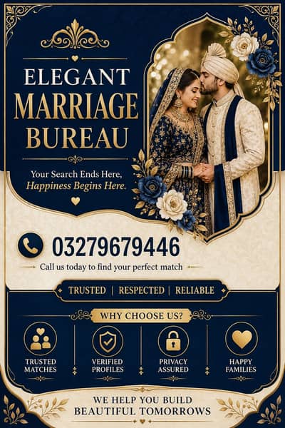 Marriage bureau isb,lhr,verified online rishta,abroad,2nd Marriage