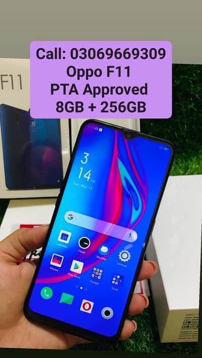 OPPO F11 PTA Approved 8GB + 256GB With Box 10by10 With Warrantg