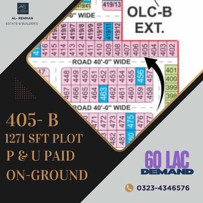 6 Marla Plot for Sale in Bahria Orchard - ready for construction plot