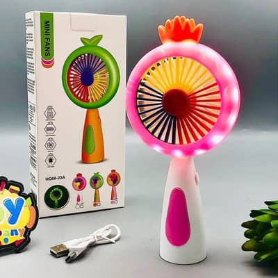 Rechargeable and portable led lighting mini fan electric portable mini