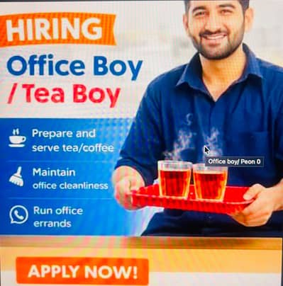 Office Boy Required Urgently