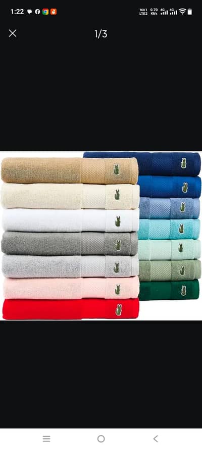 Lacoste Bath Towels in a very reasonable price