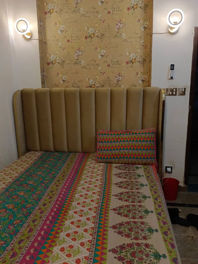 Queen bed with side table 0