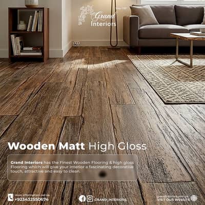 laminated wooden vinyl pvc spc flooring by Grand interiors