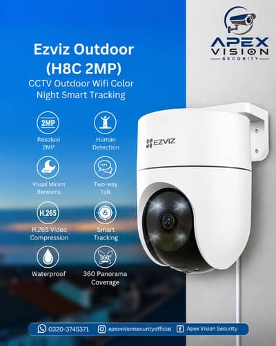 Ezviz Outdoor H8C 2MP WiFi CCTV Camera With Smart Tracking
