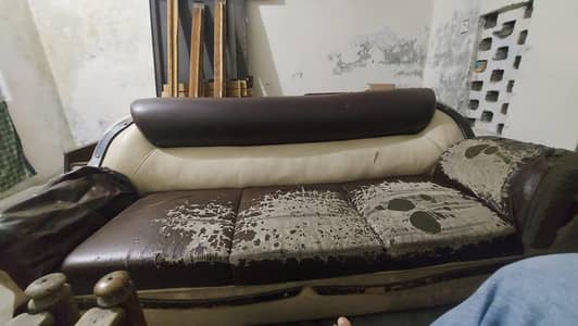 pure woden 3 seater sofa