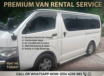 Japanese Toyota Hiace Available for Rent / Hiace for Rent / Car Rental