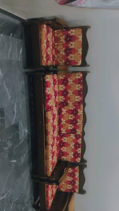 wood sofa set