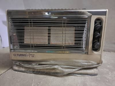 Turbo King Gas Heater Double white Plate.