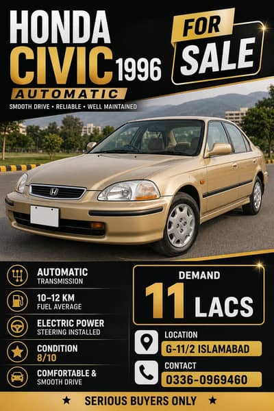  Honda Civic 1996 For Sale 
