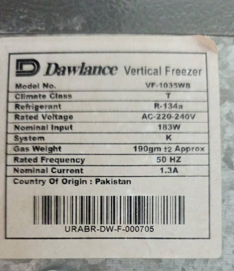 vertical freezer 6
