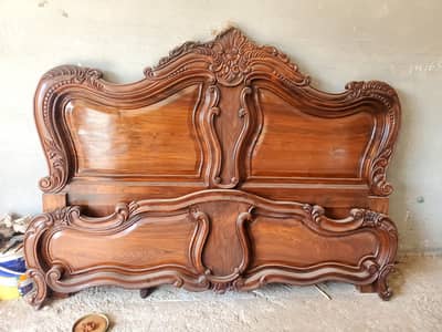 wooden bed