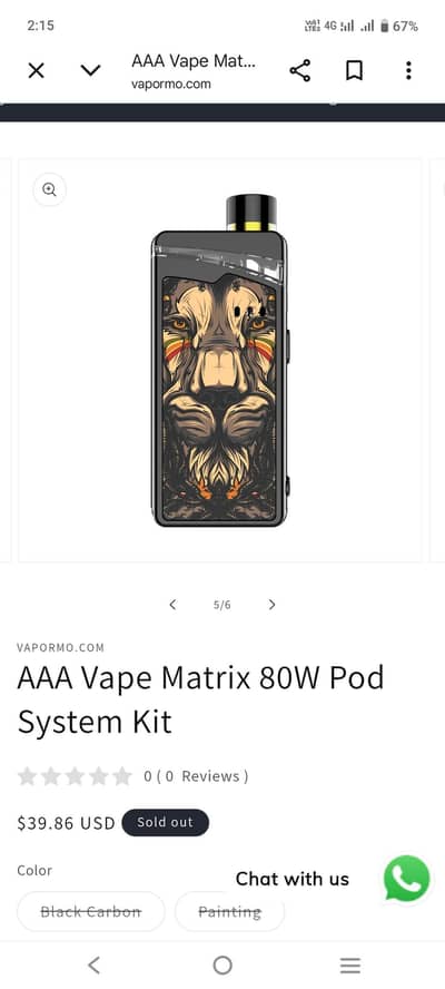 AAA matrix 80 pod mod vape mod