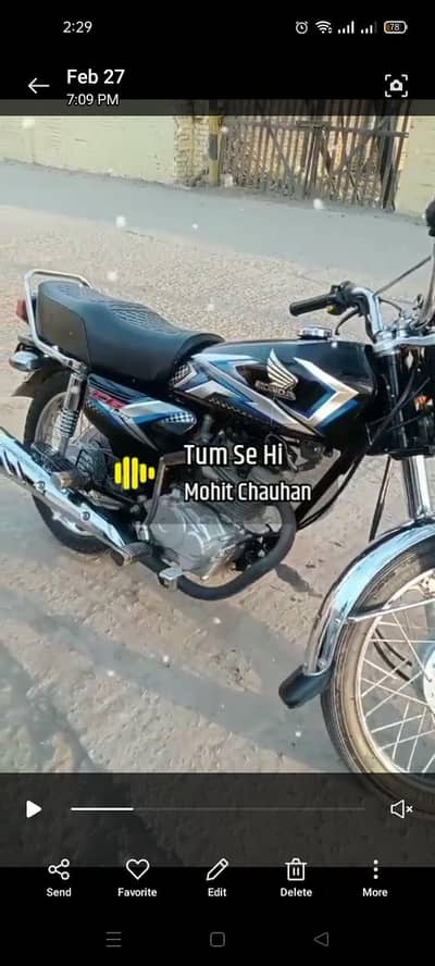 Total Genuine Honda 125 For Sale. 2025 model Black Owner Babar Javed