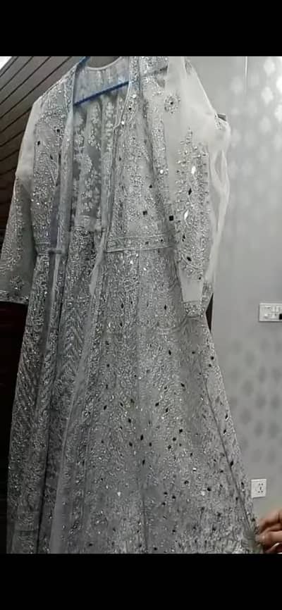 silver grey gown maxi