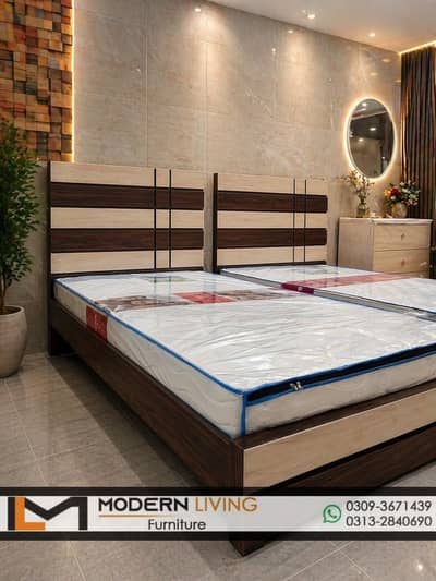 Stylish 2 single beds best quality in your choice colours
