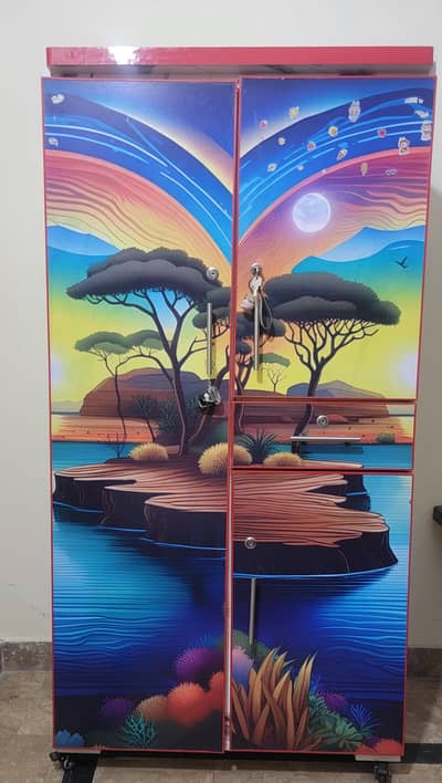 2 door printed cupboard