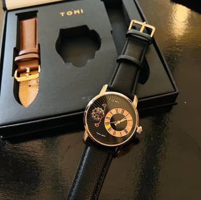 *TOMI T-104 Face Gear Dual Strap Luxury Watch*