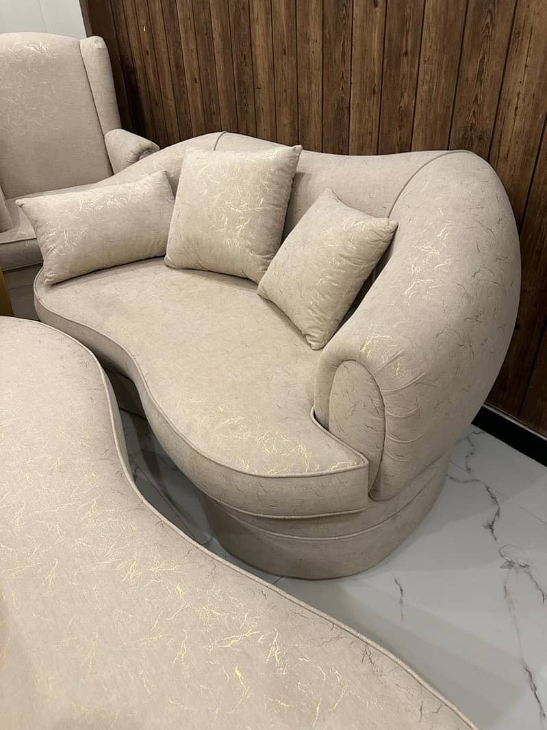 Sofa set, centre table, side tables, dining table 1