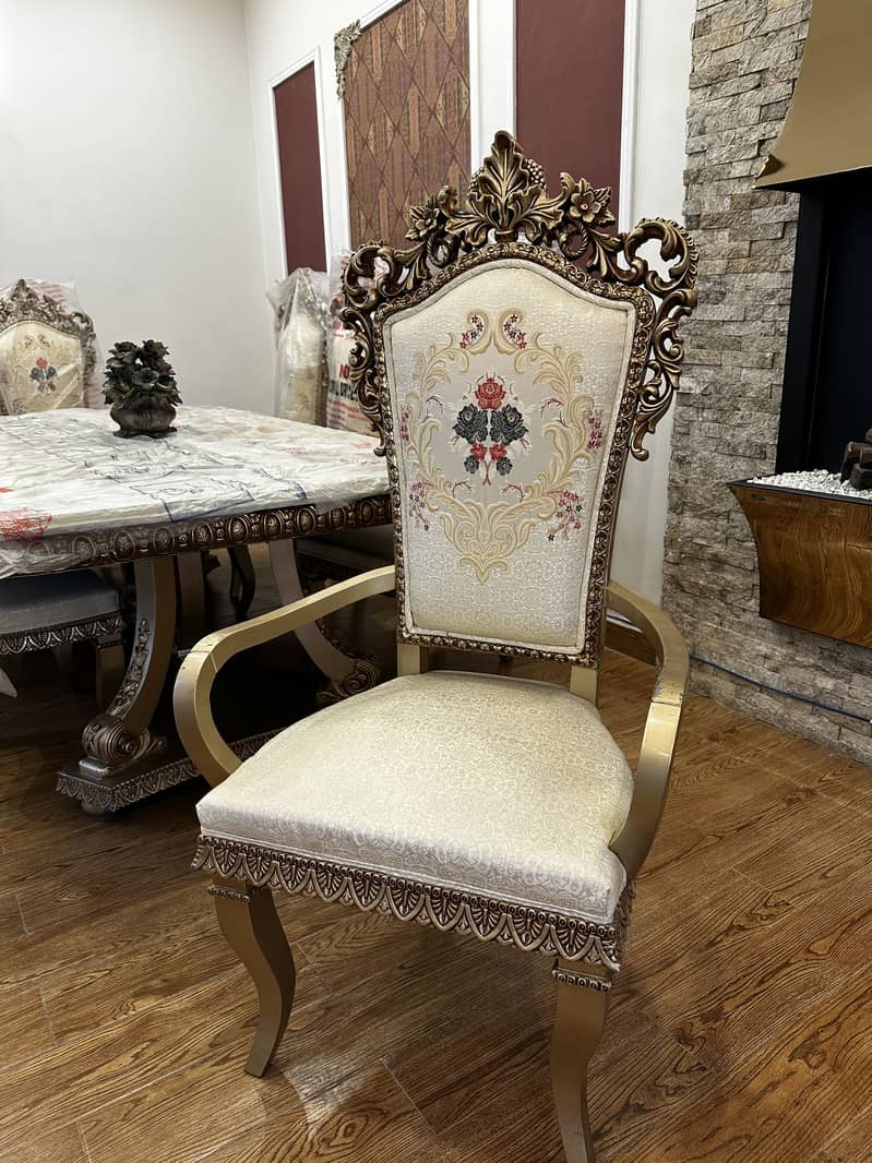 Sofa set, centre table, side tables, dining table 12