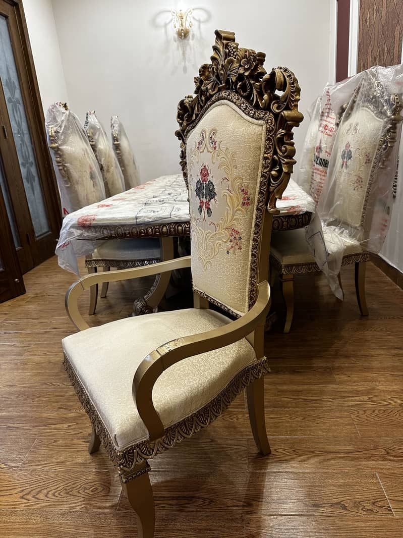 Sofa set, centre table, side tables, dining table 15