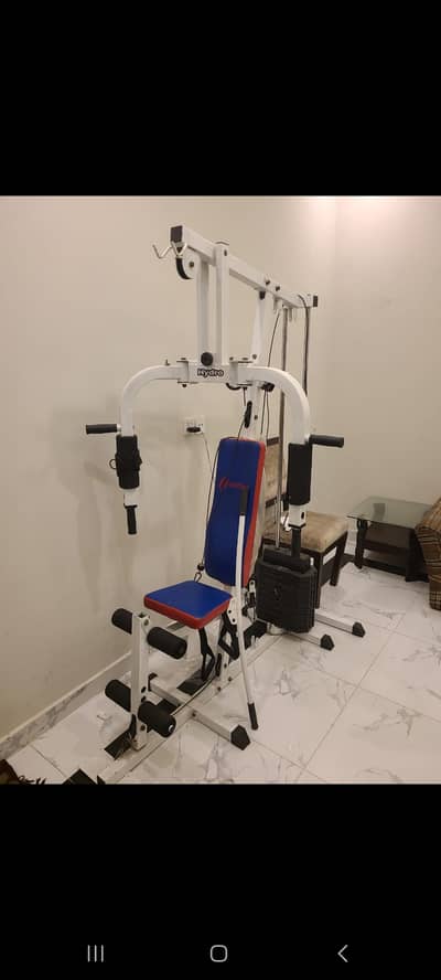 multi gym home station butterfly lat pull down bench press plate rod
