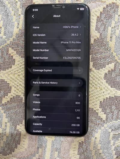 11 pro max 256gb (Non Pta)